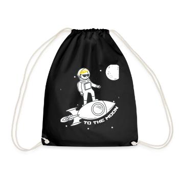 GME To The Moon No Limits - Turnbeutel - Schwarz - Vorne