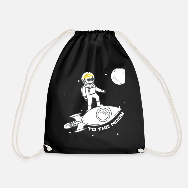 GME To The Moon No Limits - Drawstring Bag - black