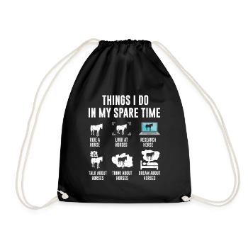 Things I Do in My Spare Time Equitation - Sac de sport léger - noir - Devant