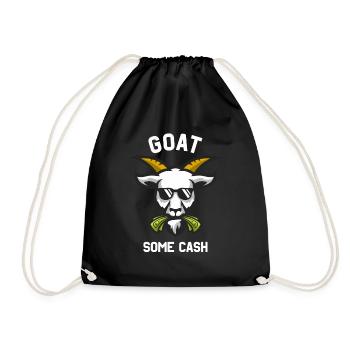 Goat some Cash drôle chèvre bouc avec de l’argent - Sac de sport léger - noir - Devant