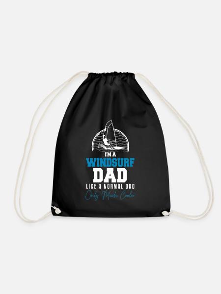 Windsurfen Windsurfer Windsurfing Surfen Surfer - Turnbeutel - Schwarz