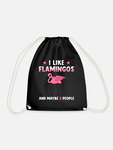 Flamingo Spruch lustig - Turnbeutel - Schwarz