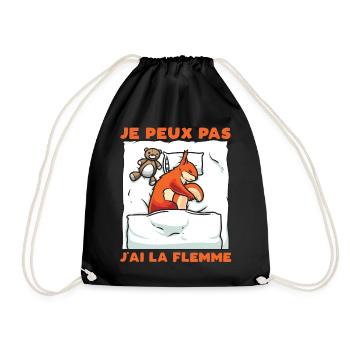 Cadeau Drôle De Écureuil Paresseux - Sac de sport léger - noir - Devant