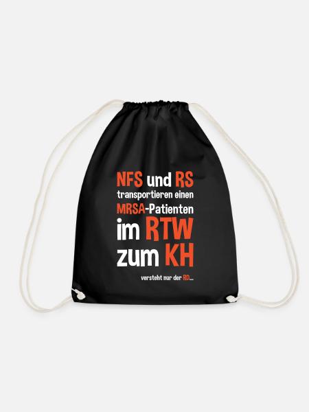 Notfallsanitäter Rettungssanitäter Spruch - Turnbeutel - Schwarz