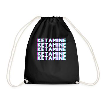 Trippy Ketamin Glitch Design für Raver und - Turnbeutel - Schwarz - Vorne