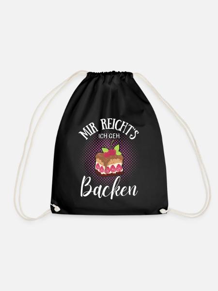 Mir reicht's ich geh backen Bäcker Konditor Kuchen - Turnbeutel - Schwarz