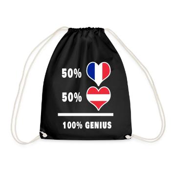France and Austria Ingenious / Gift - Drawstring Bag - black - Front