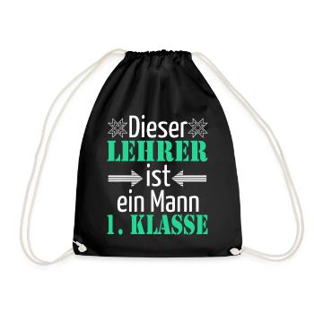 Dieser Lehrer ist ein Mann 1. Klasse - Turnbeutel - Schwarz - Vorne