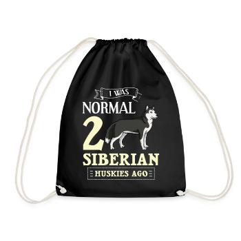 Siberian husky chiot chiots propriétaires amant - Sac de sport léger - noir - Devant