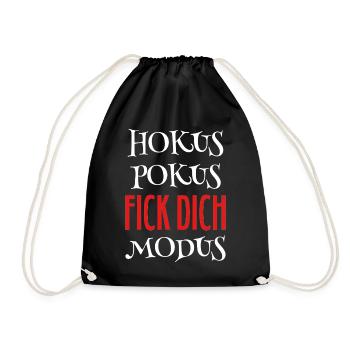 Hokus Pokus Fick dich Modus - Turnbeutel - Schwarz - Vorne