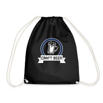 Craft Beer Lustige Bier Sprüche - Turnbeutel - Schwarz - Vorne