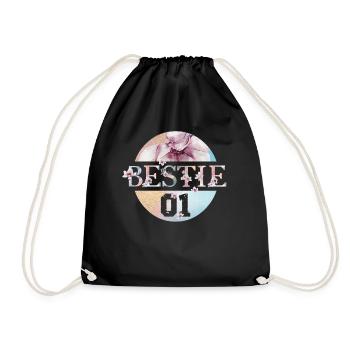Tu es ma meilleure amie Je t’aime - N° 1 - Sac de sport léger - noir - Devant