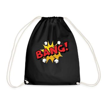 Afraid! Comic Speech Bubble - Drawstring Bag - black - Front