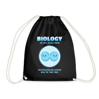 Biology Multiplication And Division - Turnbeutel - Schwarz - Vorne