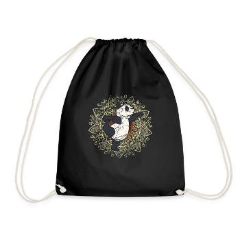Funny Yoga Saying as a Gift - Drawstring Bag - black - Front