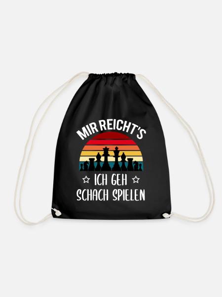 Schach Schachfiguren Schachspieler Spruch Geschenk - Turnbeutel - Schwarz