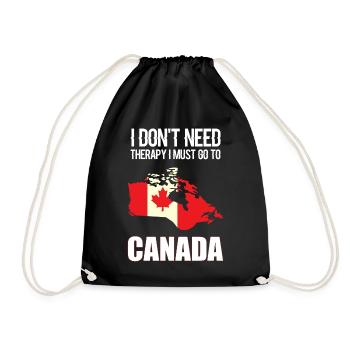 Canada Canada - I don't need therapy - Drawstring Bag - black - Front