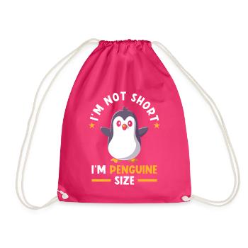 Ich bin Pinguin Kleine Menschen - Turnbeutel - Fuchsia - Vorne