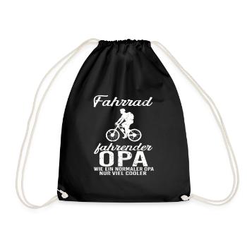 Mountainbike Opa - Turnbeutel - Schwarz - Vorne