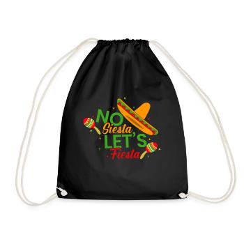 No Siesta Let’s Fiesta Cinco De Mayo Sombrero Mexi - Sac de sport léger - noir - Devant