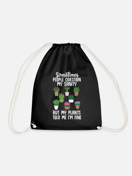 Gardener Plants - Drawstring Bag - black