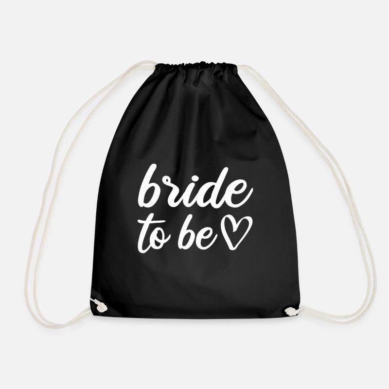 bride bride - Drawstring Bag - black