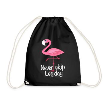 Fitness Flamingo Leg Day Sort Gym musculation - Sac de sport léger - noir - Devant