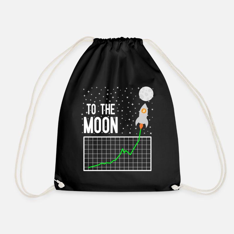 Bitcoin to the moon - Turnbeutel - Schwarz