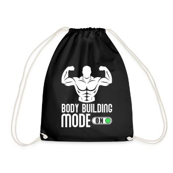 Bodybuilder Body building - Turnbeutel - Schwarz - Vorne
