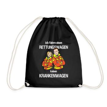 Ich fahre Rettungswagen keinen Krankenwagen - Turnbeutel - Schwarz - Vorne