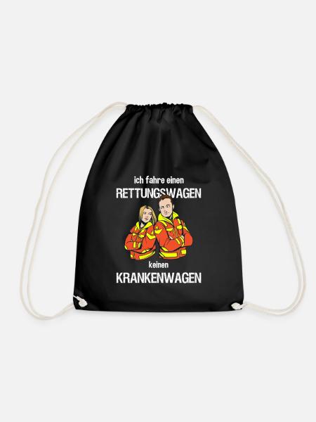Ich fahre Rettungswagen keinen Krankenwagen - Turnbeutel - Schwarz