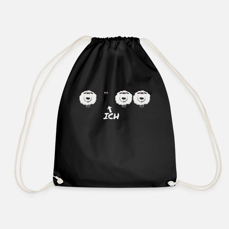 ovins moutons - Sac de sport léger - noir