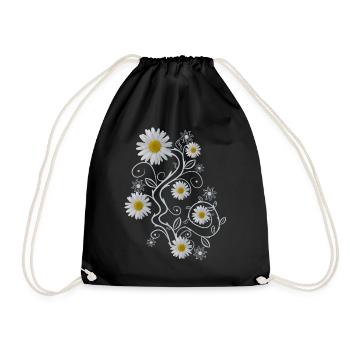 Ornament Marguerites Fleurs Marguerites - Sac de sport léger - noir - Devant
