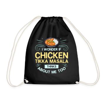 Chicken tikka masala CTM Indian food curry - Drawstring Bag - black - Front