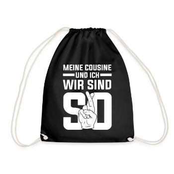 Cousine Beste Freunde - Turnbeutel - Schwarz - Vorne