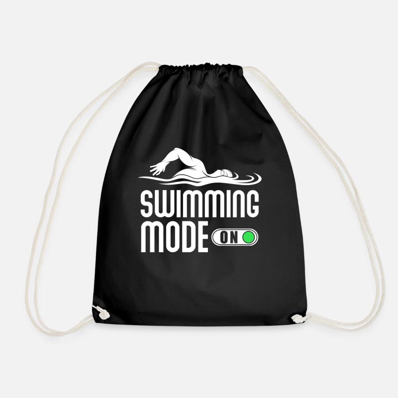 Schwimmen Schwimmer Geschenk - Turnbeutel - Schwarz
