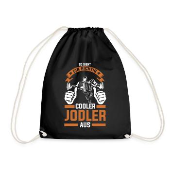 Jodlel Musik Jodler Jodelverein - Turnbeutel - Schwarz - Vorne