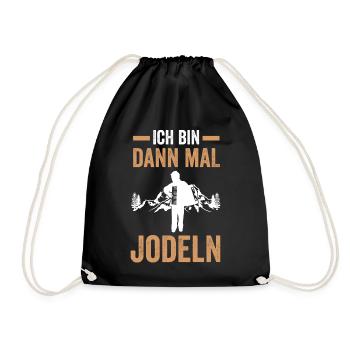 Jodler Jodelgesang Jodel Lied - Turnbeutel - Schwarz - Vorne