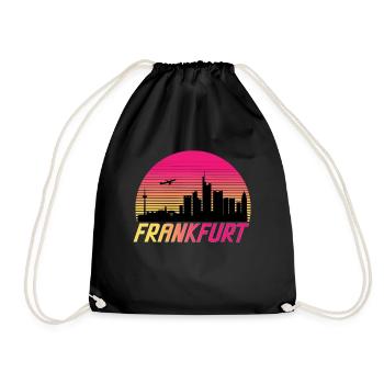 Frankfurt - Drawstring Bag - black - Front