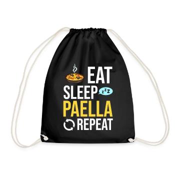 Paella Spanien Valenciana Pfanne Spanisches Essen - Turnbeutel - Schwarz - Vorne