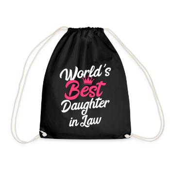 Best Daughter-in-law - Drawstring Bag - black - Front