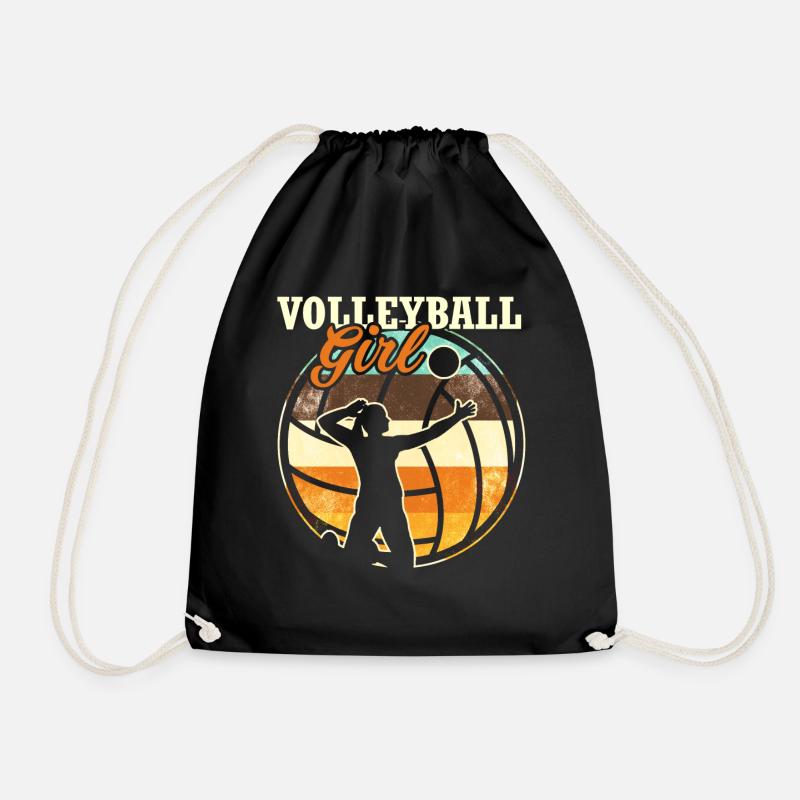 Volleyball Mädchen - Turnbeutel - Schwarz