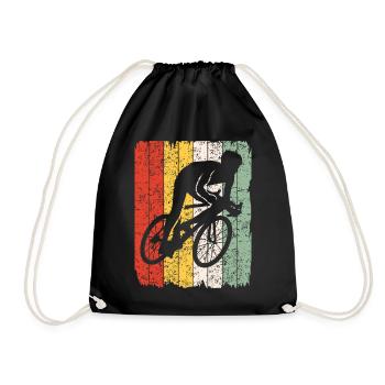 Cyclisme cycliste vélo de course retro cadeau - Sac de sport léger - noir - Devant