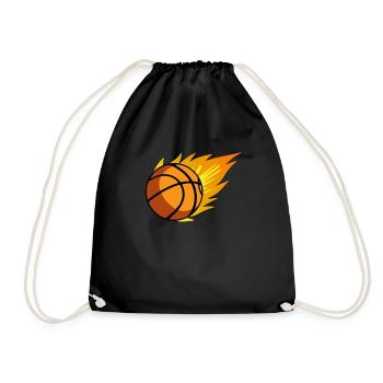 Funny basketball saying for basketball players! - Drawstring Bag - black - Front