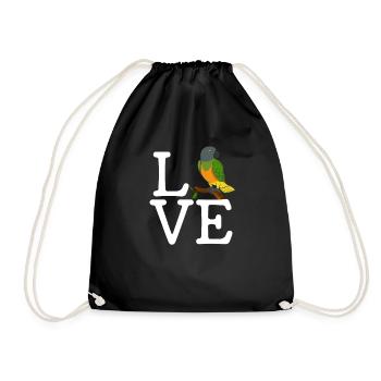 i loves senegal parrot, senegal parrot - Drawstring Bag - black - Front