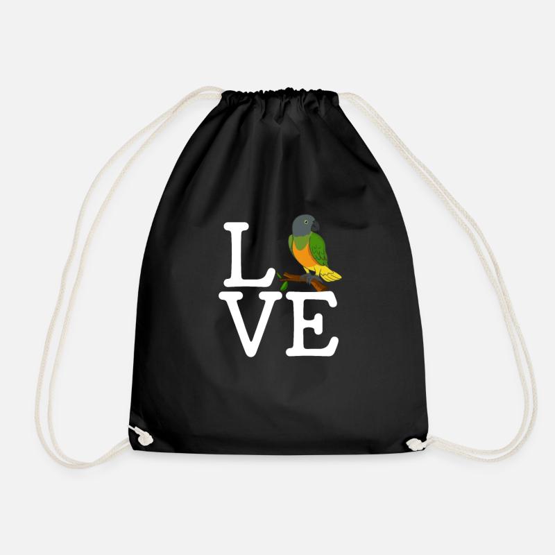 i loves senegal parrot, senegal parrot - Turnbeutel - Schwarz