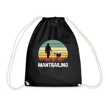Mantrailing Mantrailer - Turnbeutel - Schwarz - Vorne