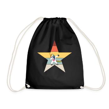 Dabbing Unicorn Licorne Dab Vintage - Sac de sport léger - noir - Devant