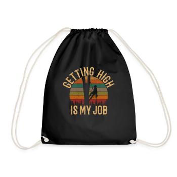 Getting High Is My Job, arborist - Turnbeutel - Schwarz - Vorne