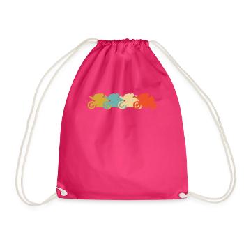 Courses de moto sur route - Sac de sport léger - fuchsia - Devant